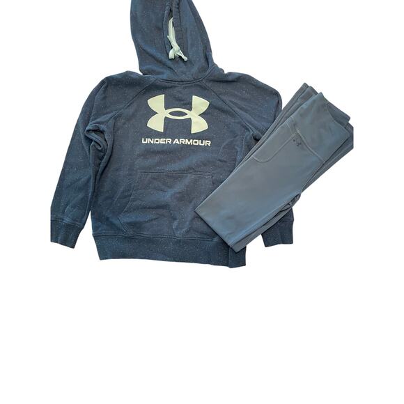 UNDER ARMOUR Hoodie + Bootcut Pants – Gray Flecked Set, Size Small, RN#96510140 - Picture 12 of 13